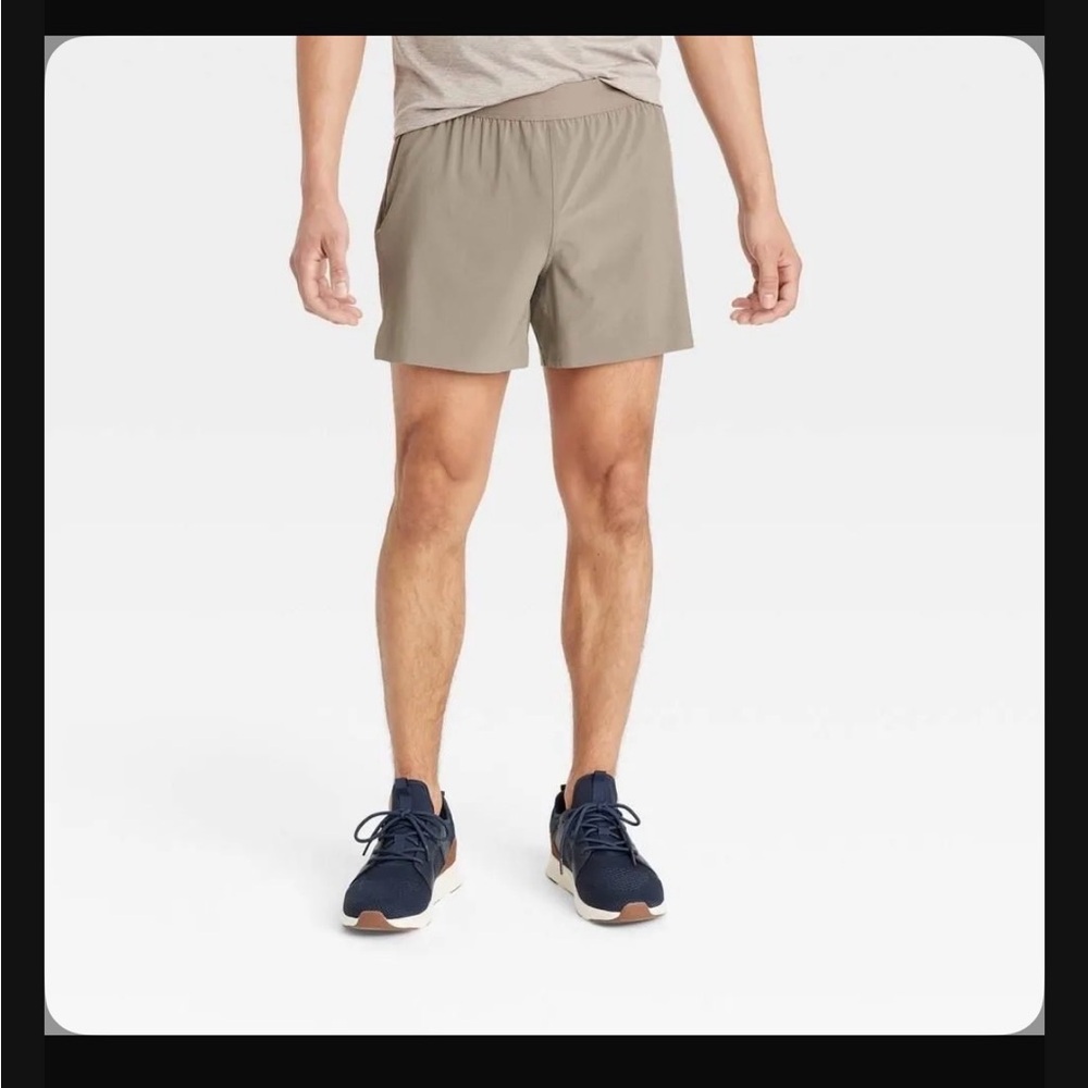 Men's 5 inch Tan Run Shorts